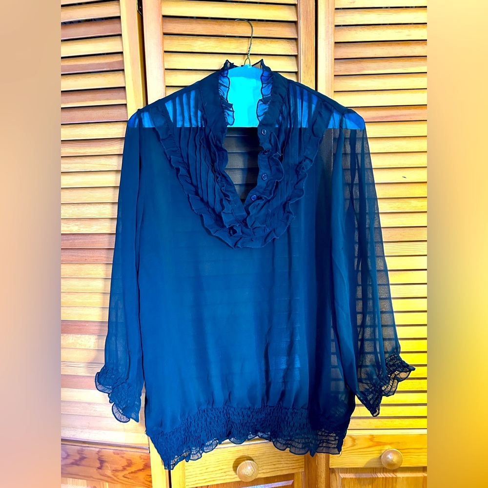 Girls sheer black top